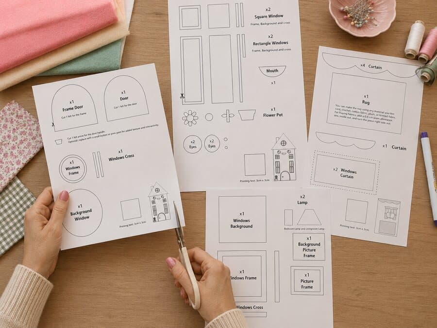 Printed pattern sheets with clear step-by-step instructions